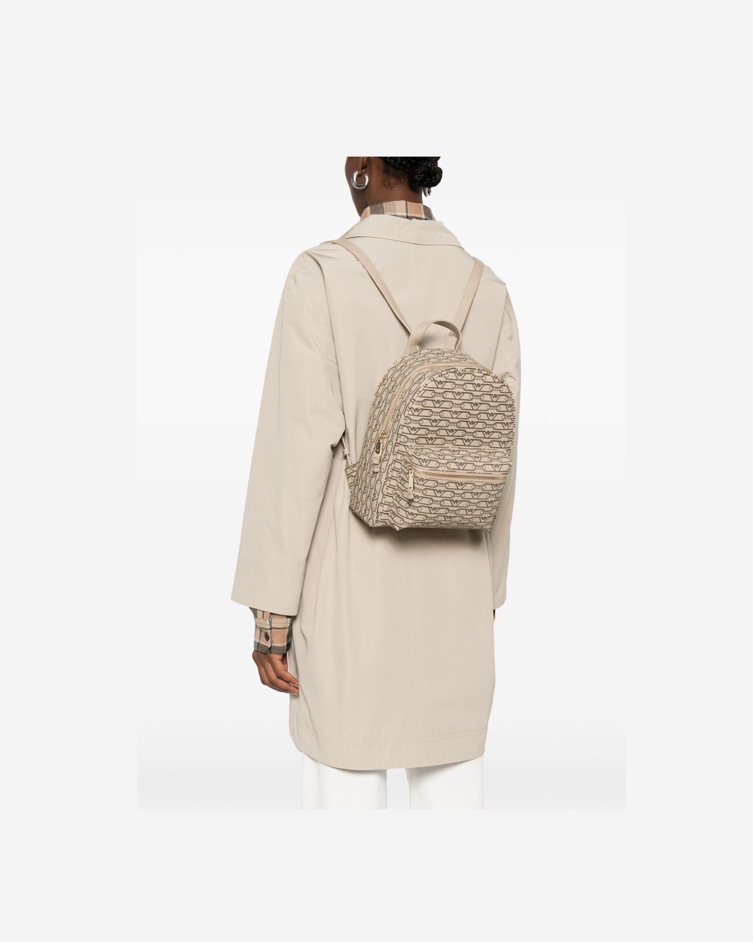 Emporio Armani Mini Backpack with Monogram Print Glam Steals