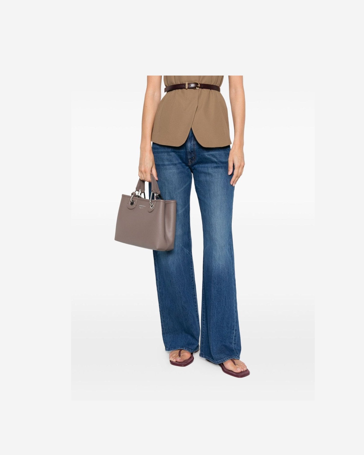 Emporio Armani Myea Small Shopper with Deer Print Glam Steals