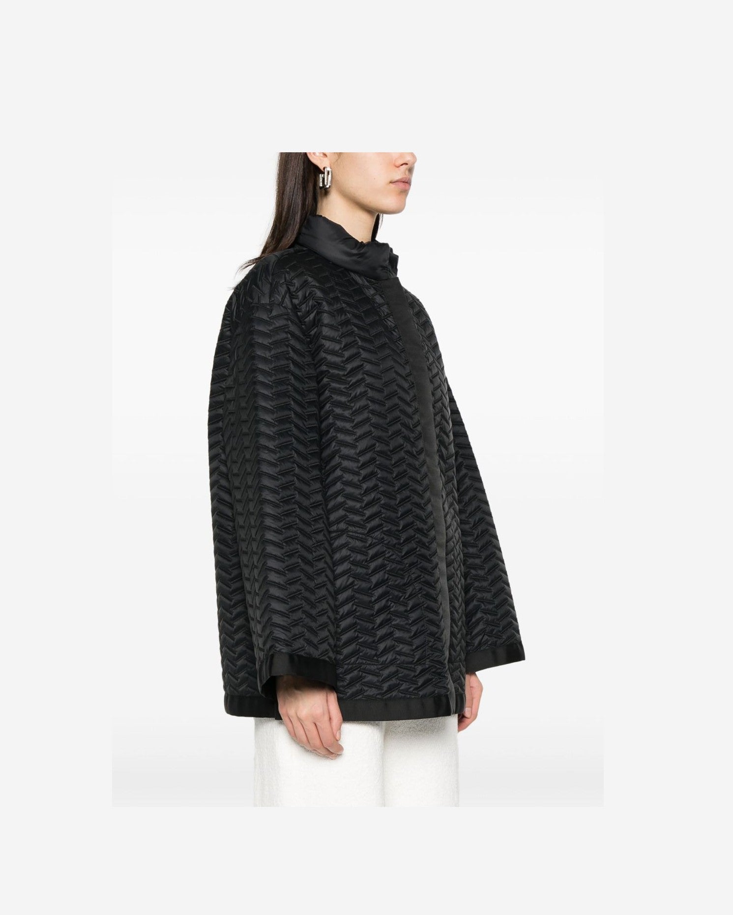 Emporio Armani Nylon Reversible Jacket in Lightweight Water Repellent Quilted Asv Glam Steals