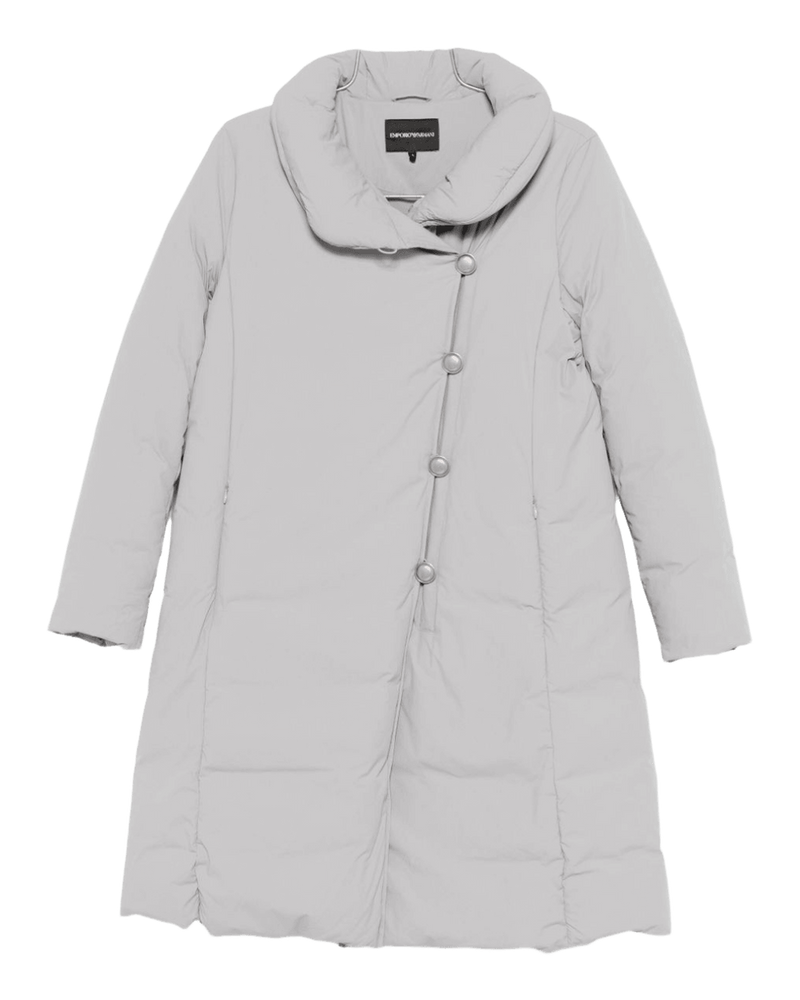 Emporio Armani Silver Coat Glam Steals