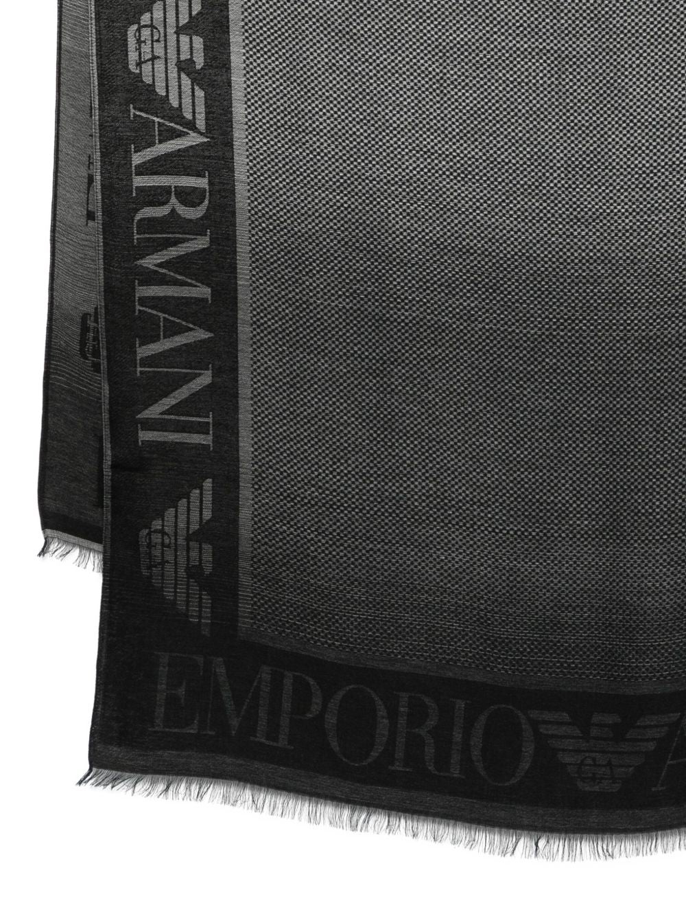 Emporio Armani Stole with Gradient Micro Check Motif Glam Steals