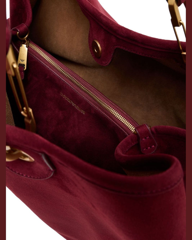 Emporio Armani Suede Large Myea Shopper in Imitation Glam Steals