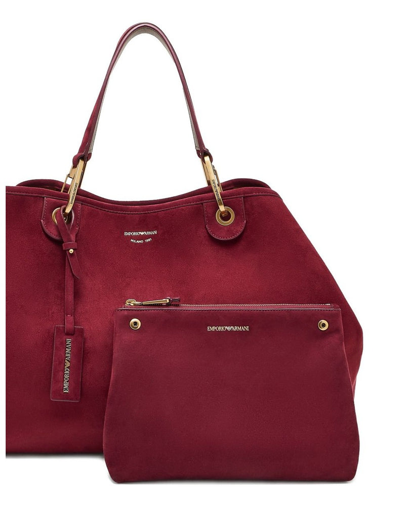 Emporio Armani Suede Large Myea Shopper in Imitation Glam Steals