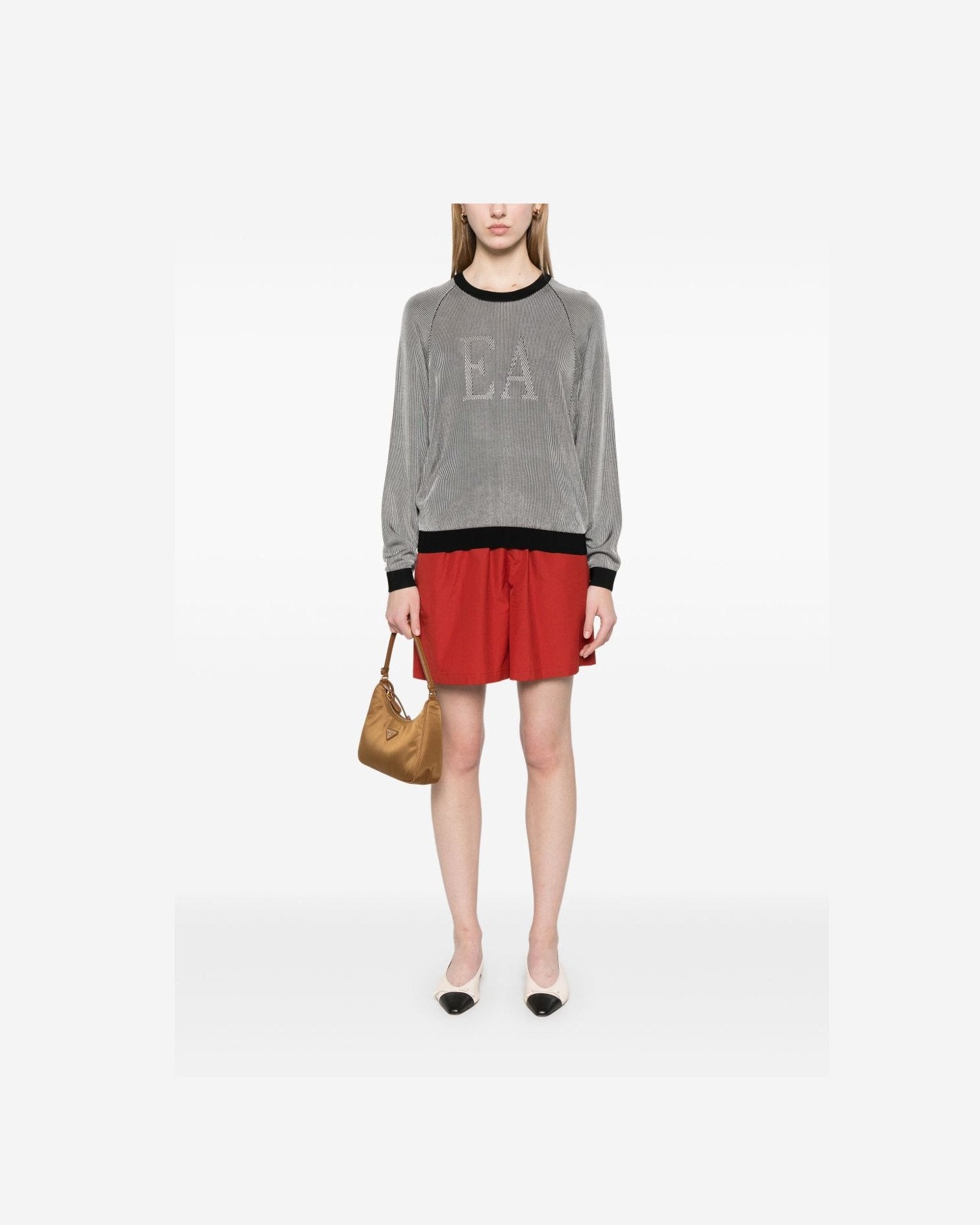 Emporio Armani Two Tone Fisherman’s Rib Jumper with Ea Logo Glam Steals