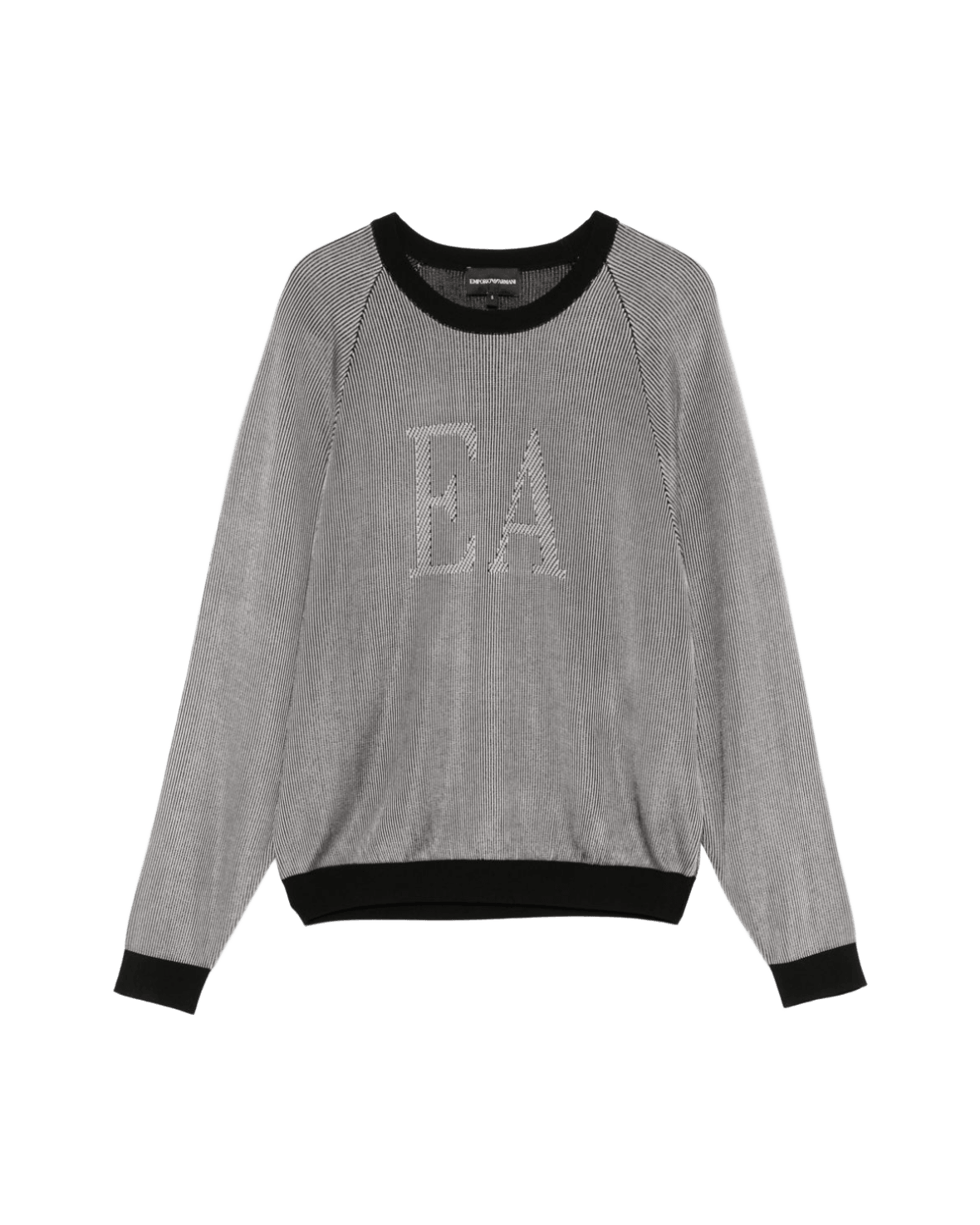 Emporio Armani Two Tone Fisherman’s Rib Jumper with Ea Logo Glam Steals