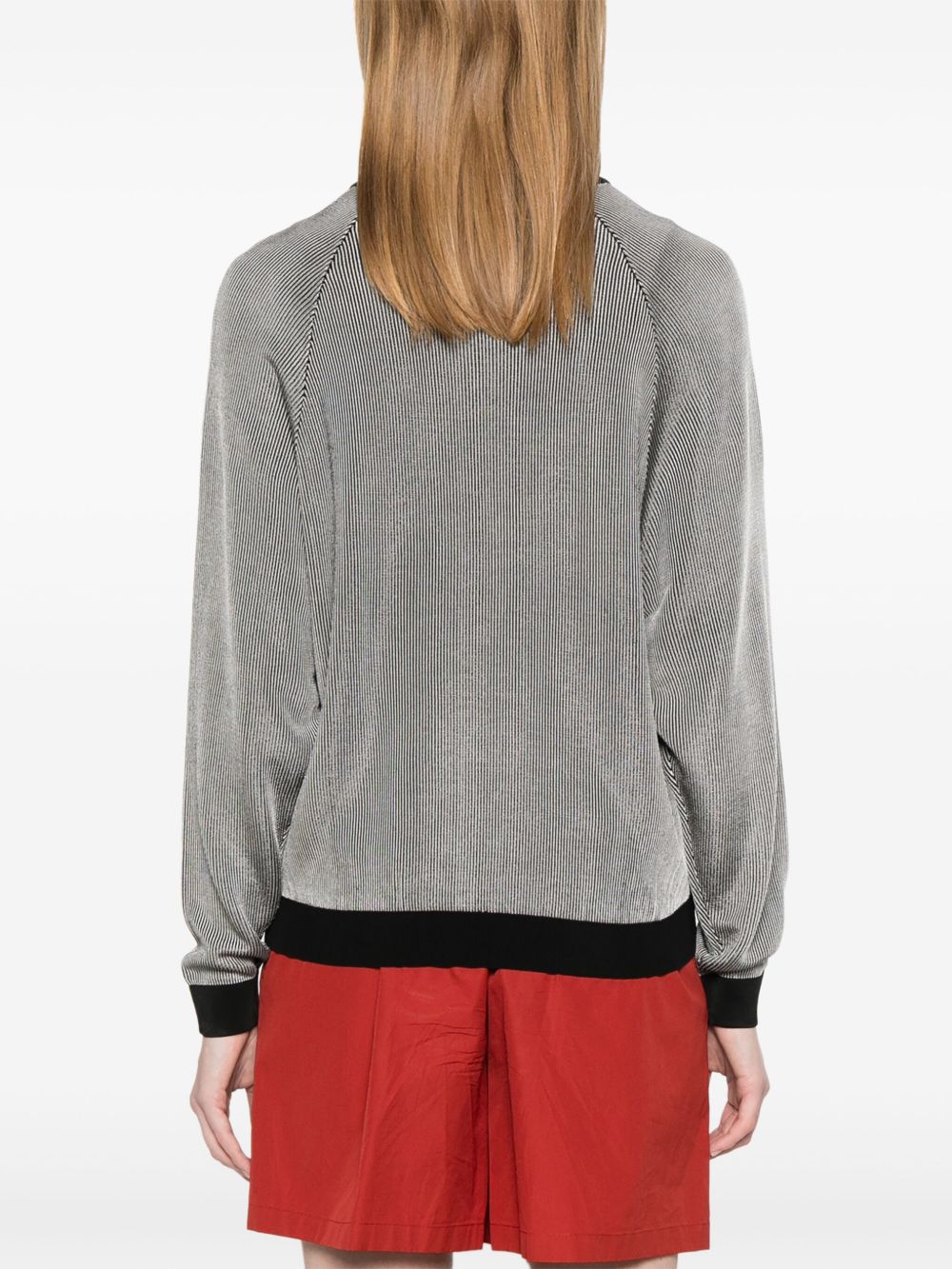 Emporio Armani Two Tone Fisherman’s Rib Jumper with Ea Logo Glam Steals