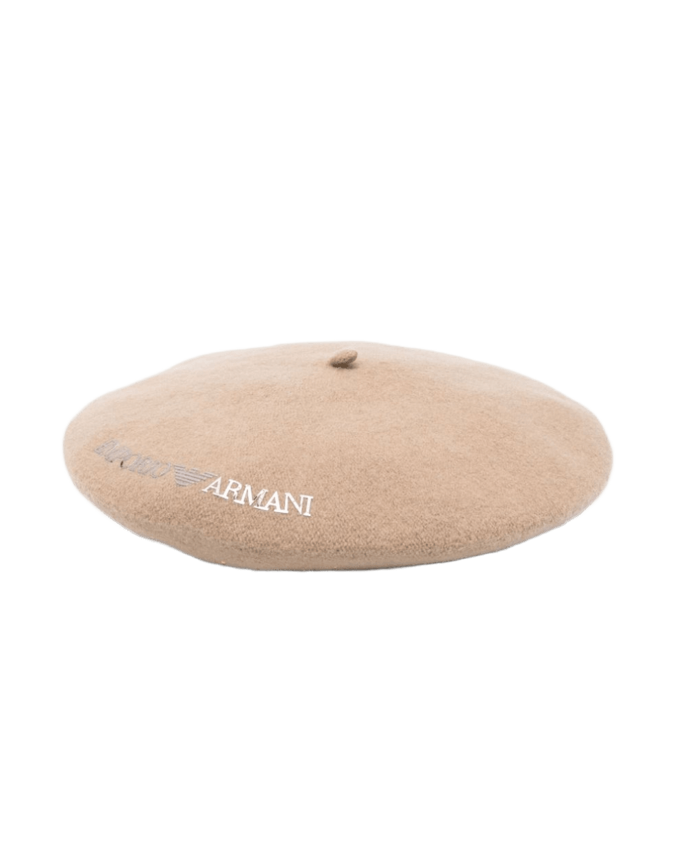 Emporio Armani Wool Embroidered Beret Glam Steals