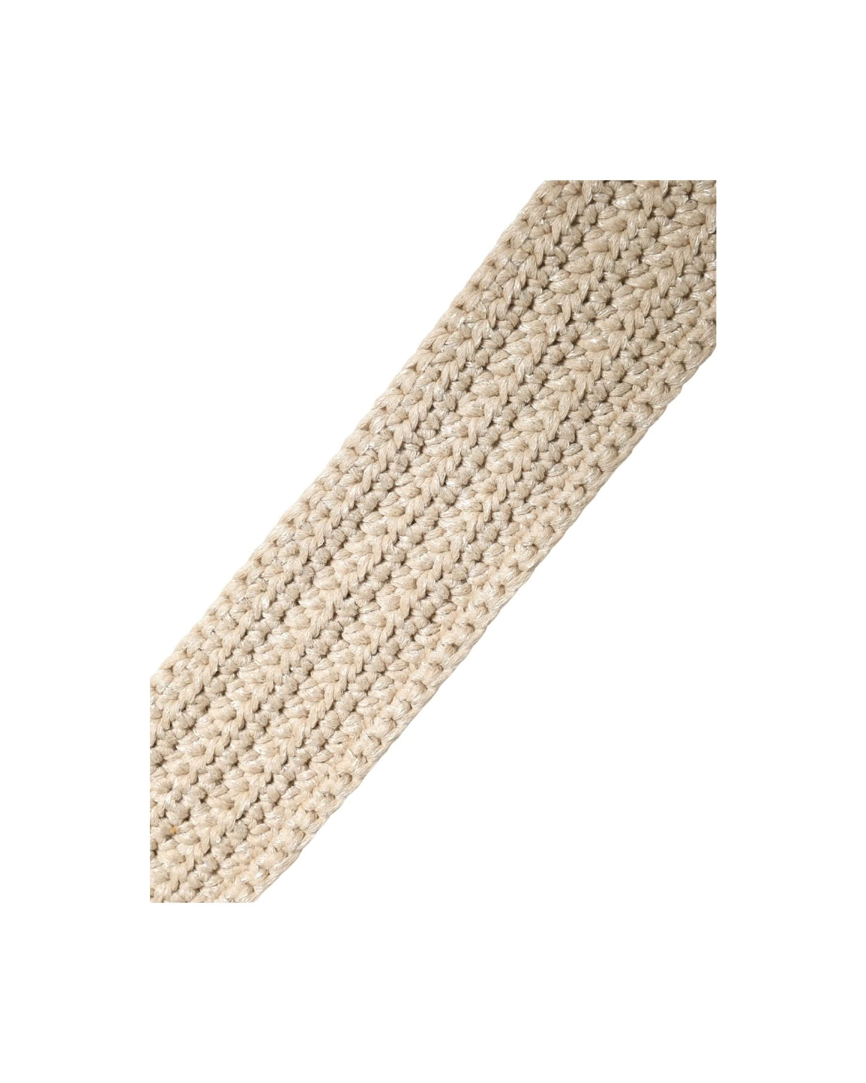 Ermanno Scervino Beige Woven Vintage Metal Buckle Waist Belt 