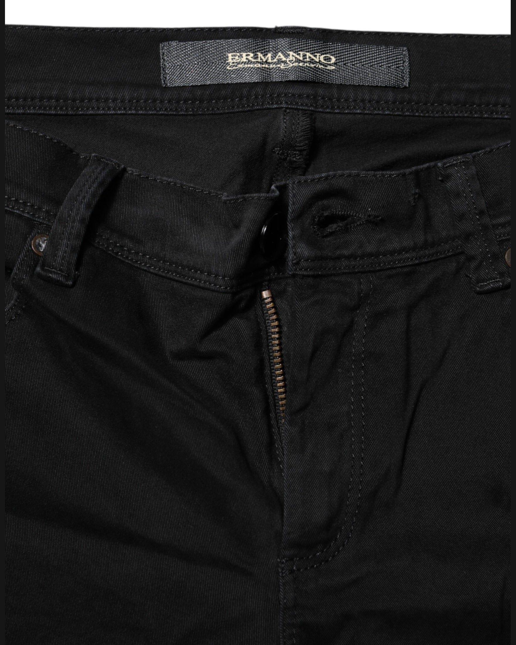 Ermanno Scervino Black Cotton Stretch Flared Bootcut Denim Jeans Glam Steals