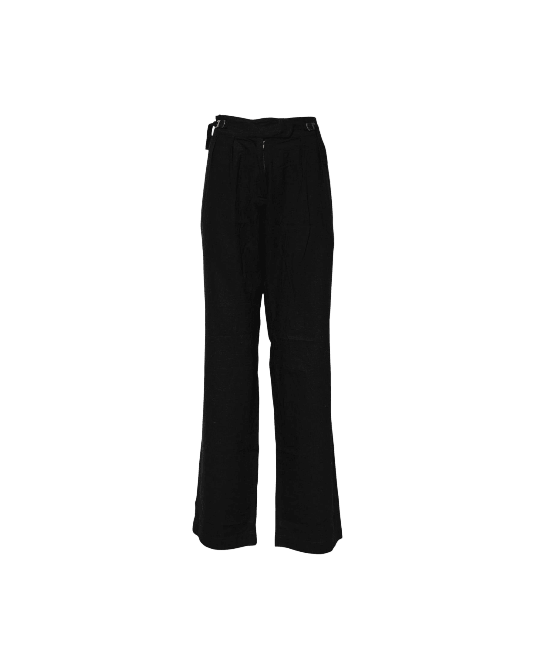 Ermanno Scervino Black Straight Fit High Waist Pant Glam Steals