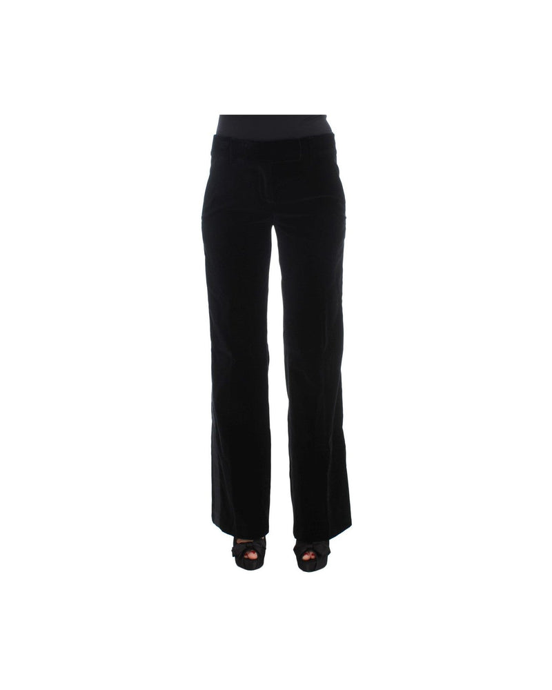 Ermanno Scervino Black Viscose Pant Glam Steals