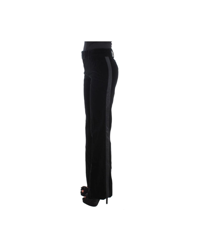 Ermanno Scervino Black Viscose Pant Glam Steals