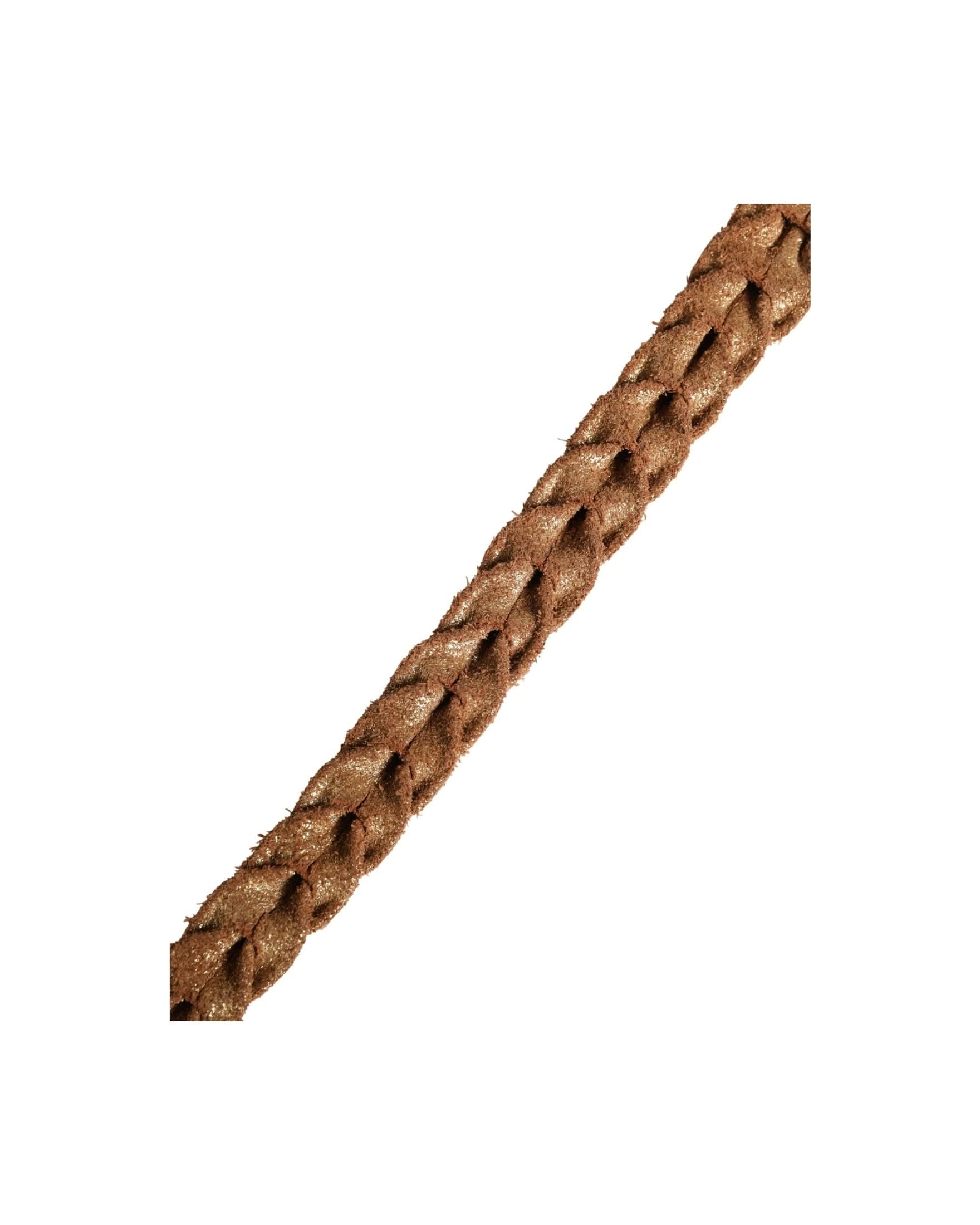 Ermanno Scervino Brown Leather Braided Metal Buckle Belt 