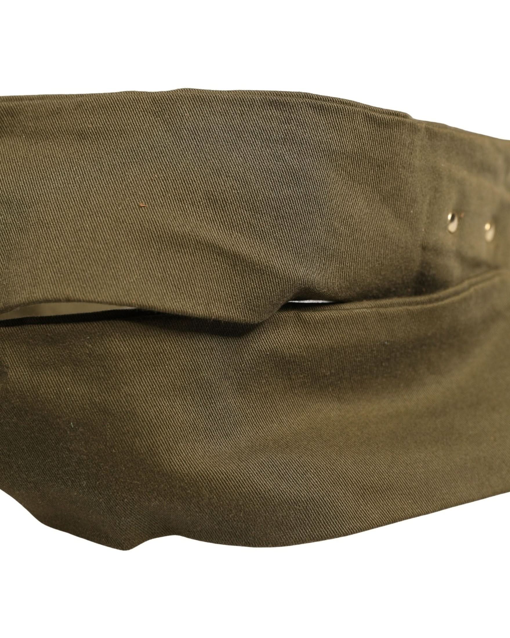 Ermanno Scervino Green Cotton Army Round Buckle Waist Belt 