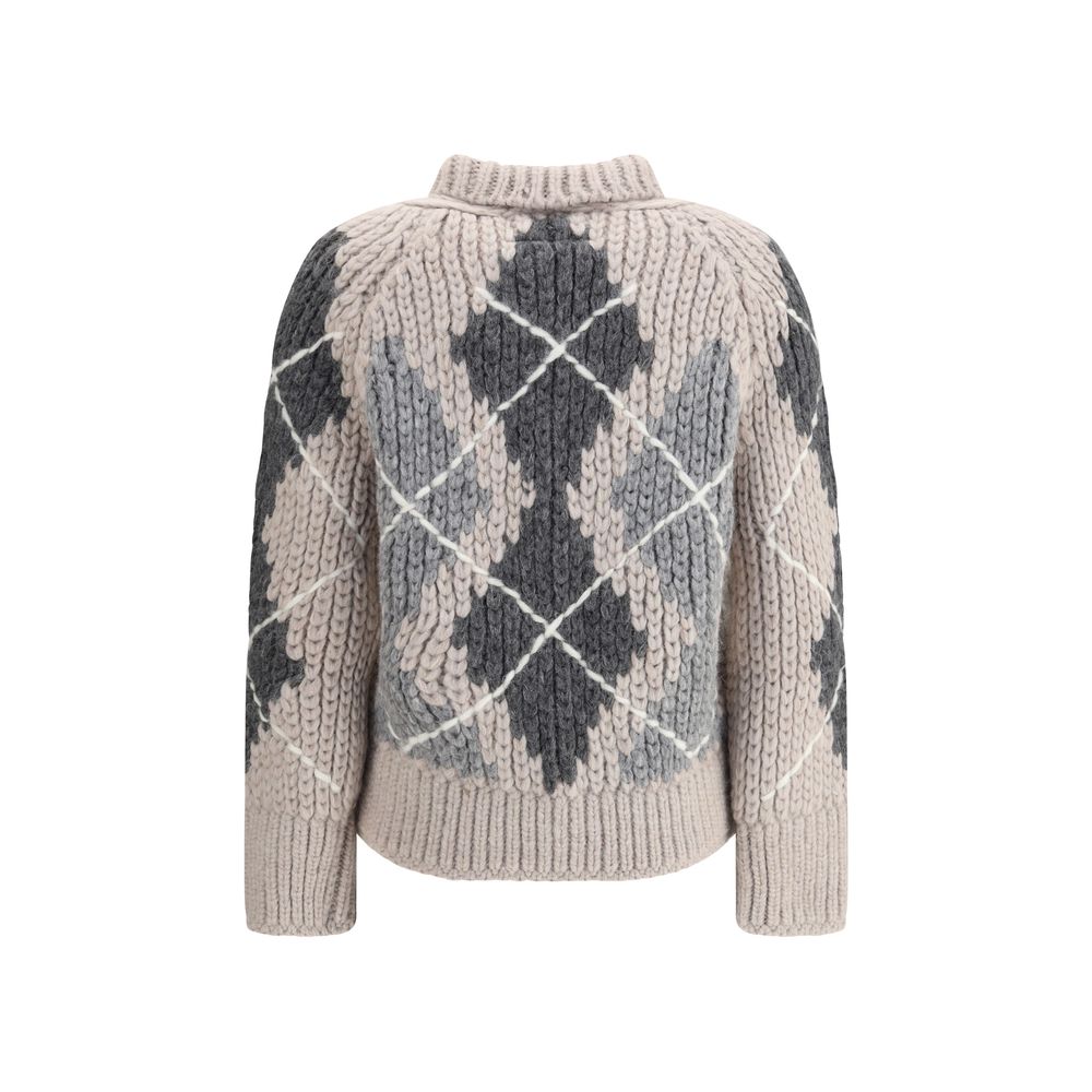 Ermanno Scervino Wool Argyle Patterned Cardigan Glam Steals
