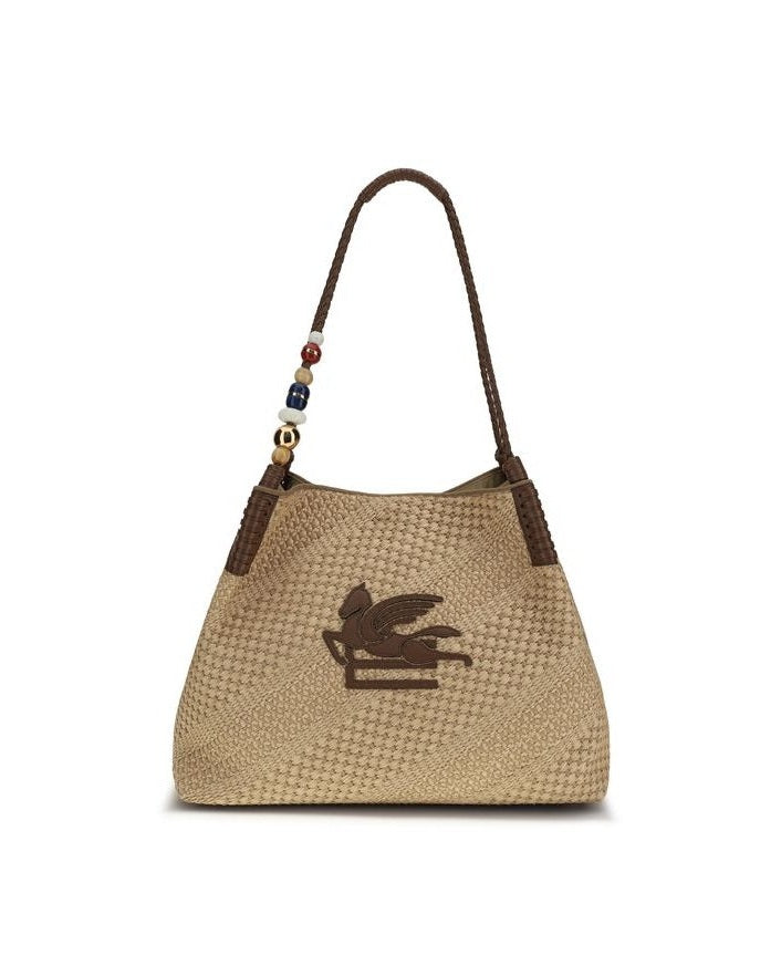 Etro Beige Raffia Shoulder Bag Glam Steals