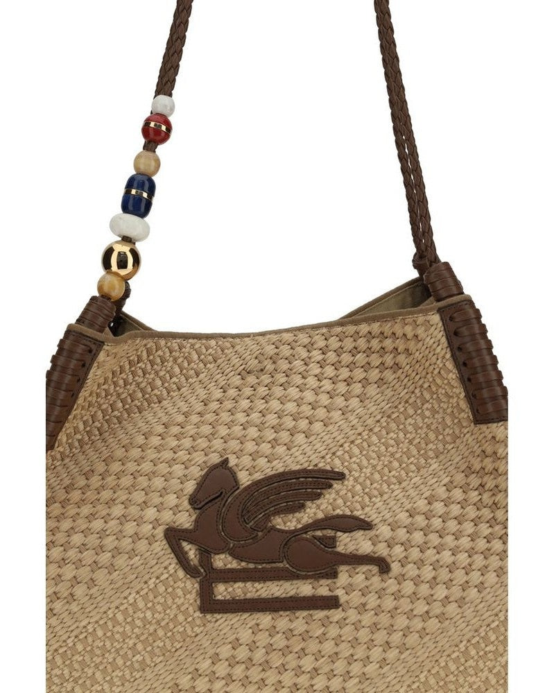 Etro Beige Raffia Shoulder Bag Glam Steals