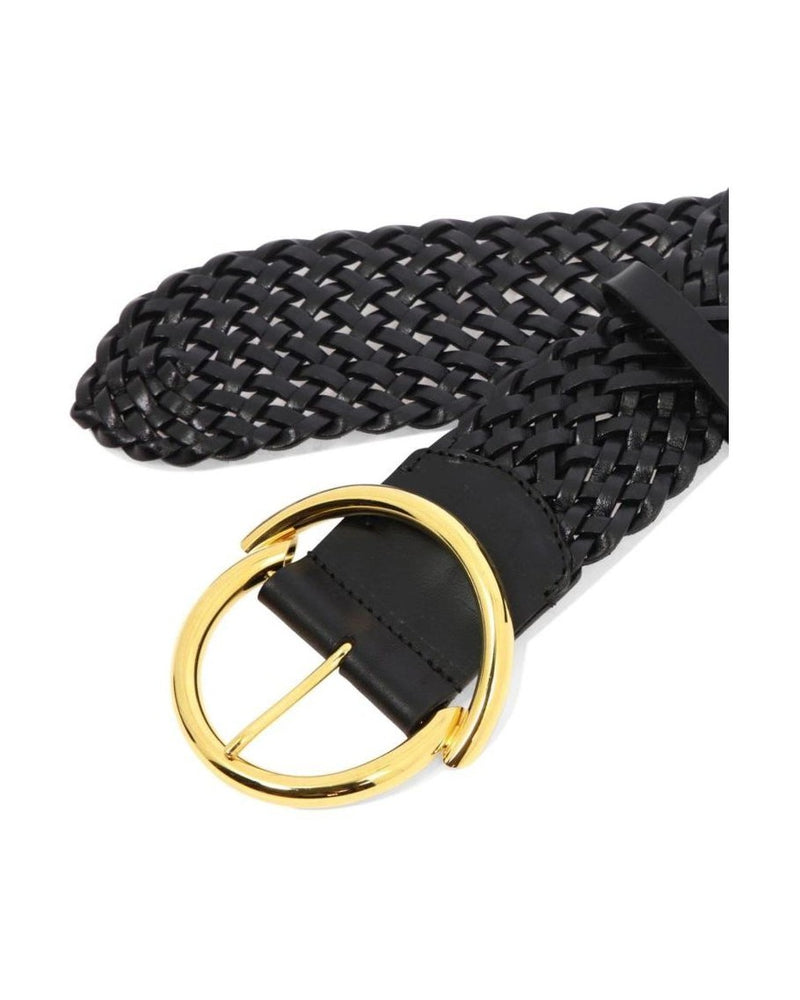 Etro Black Leather Regular Belt Glam Steals