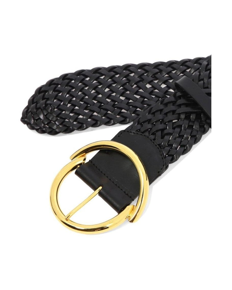 Etro Black Leather Regular Belt Glam Steals