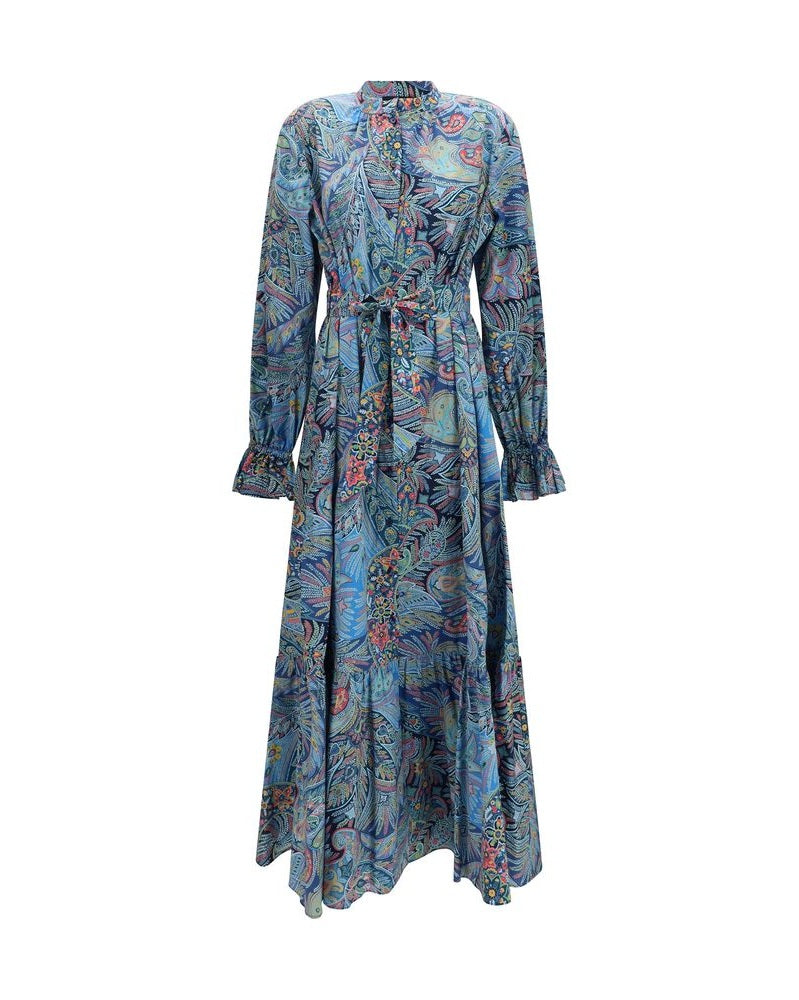 Etro Blue Cotton Casual Dress