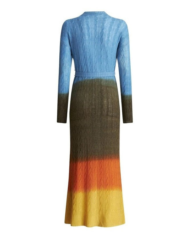 Etro Blue Wool Casual Dress Glam Steals