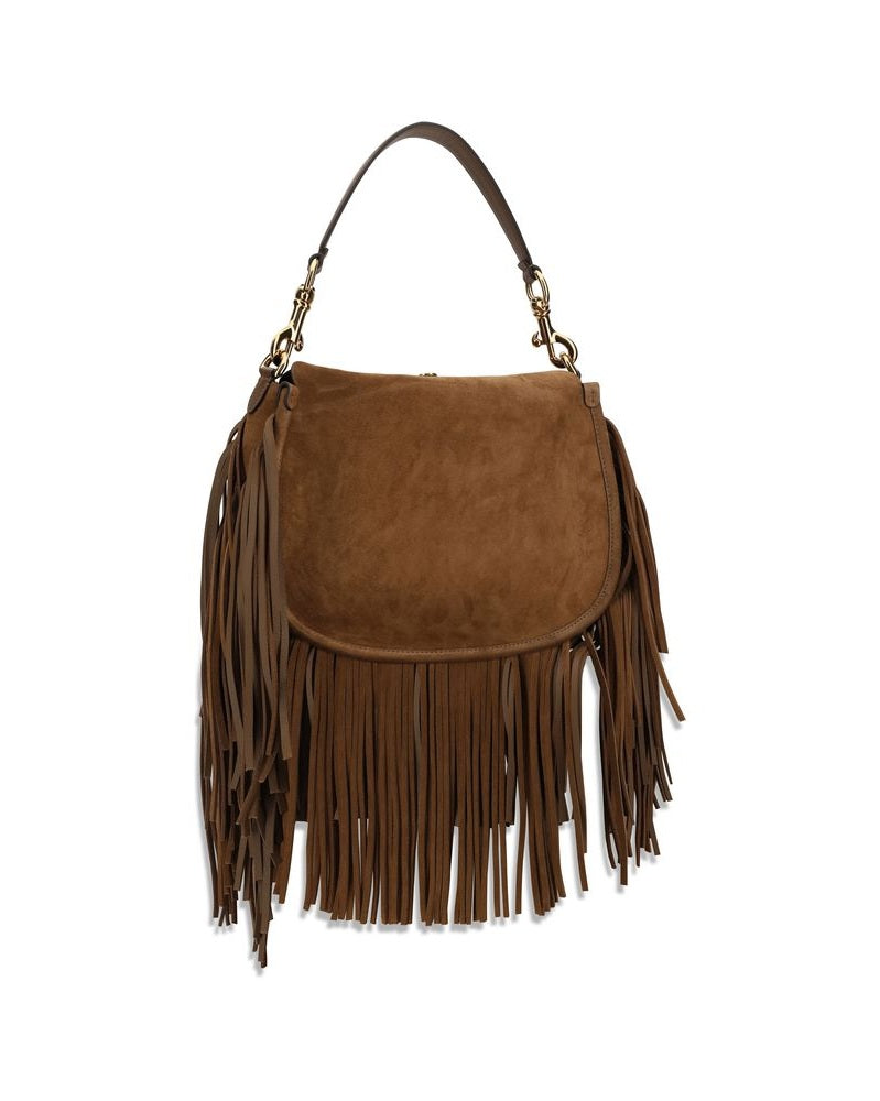 Etro Brown Calf Leather Bos Taurus Shoulder Bag 