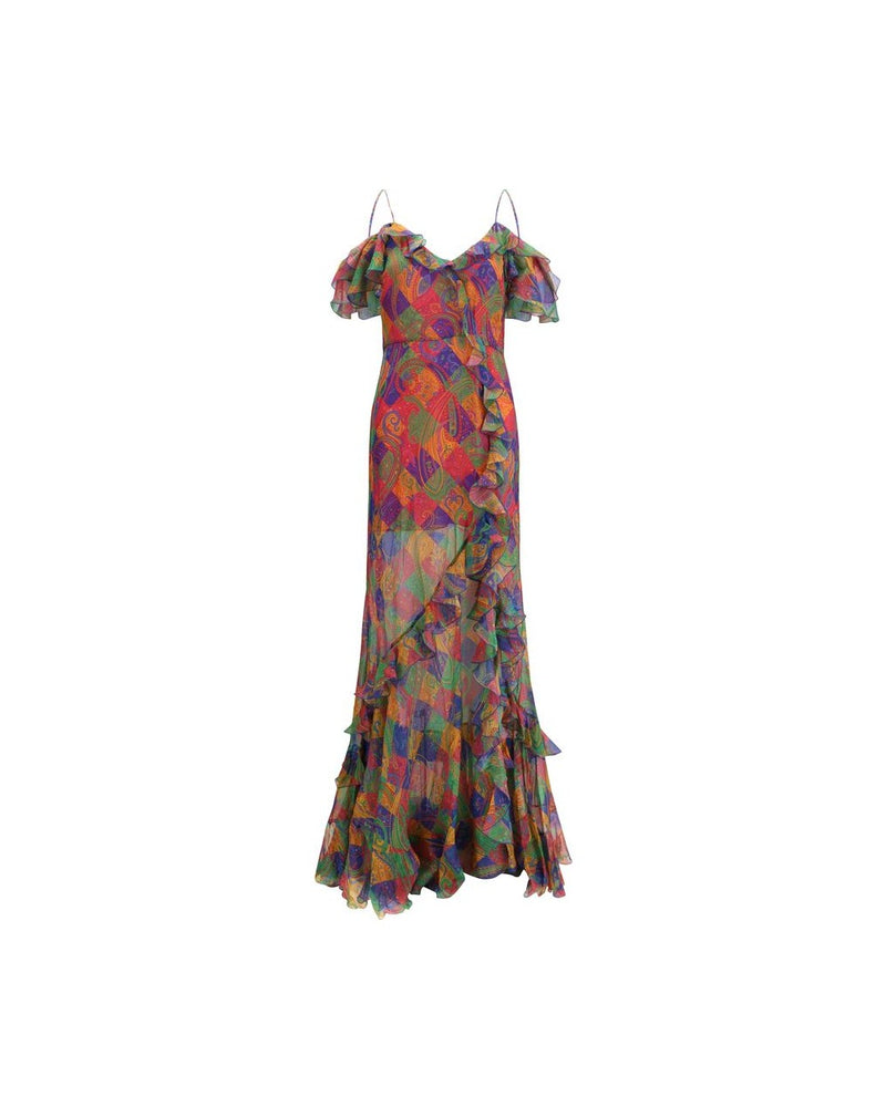 Etro Multicolor Silk Casual Dress Glam Steals