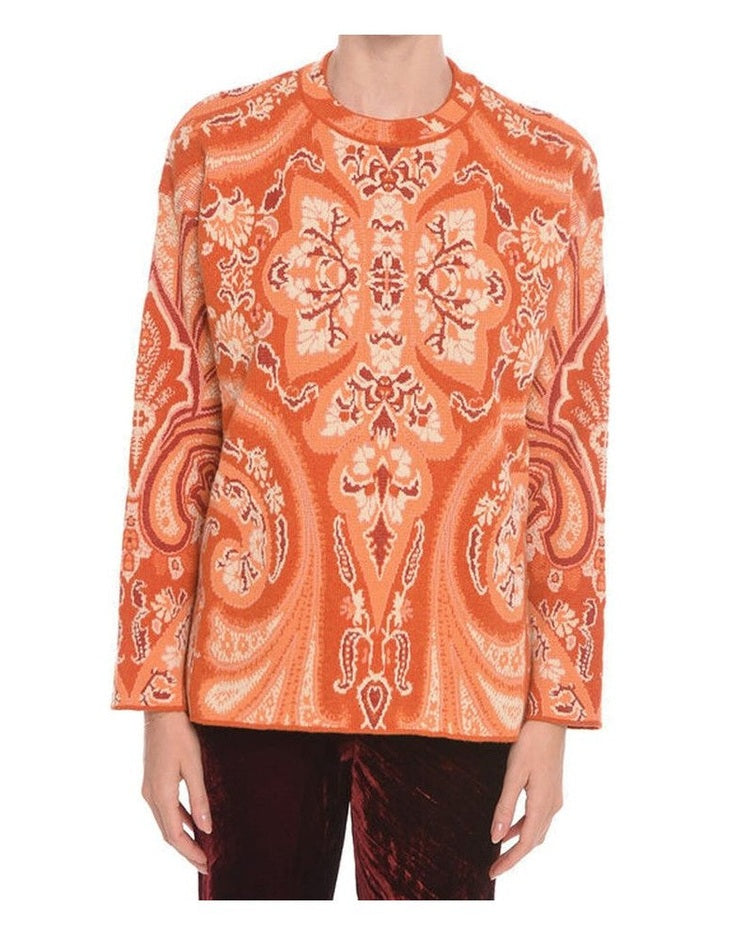 Etro Orange Polyamide Sweatshirt Glam Steals