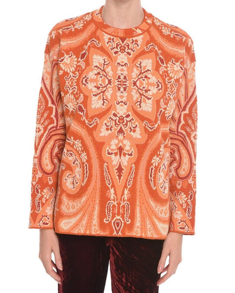 Etro Orange Polyamide Sweatshirt Glam Steals