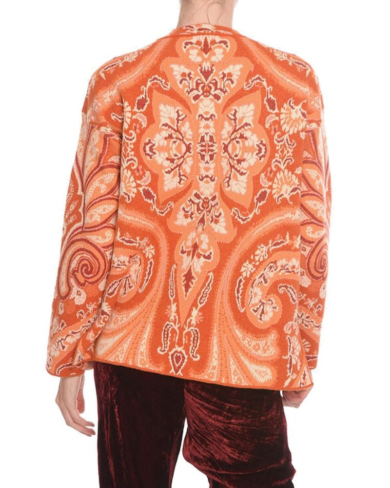 Etro Orange Polyamide Sweatshirt Glam Steals