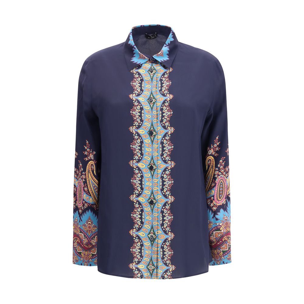 Etro Silk Shirt Paisley Print Glam Steals