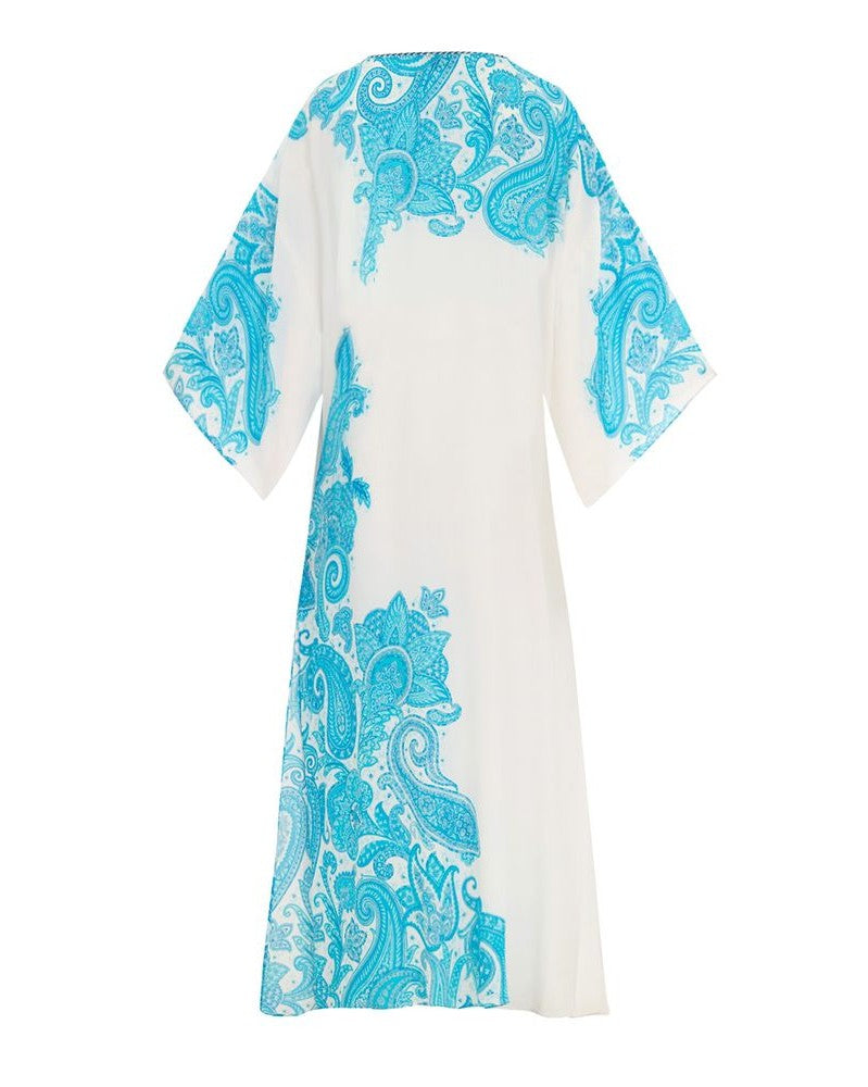 Etro White Viscose Casual Dress Glam Steals