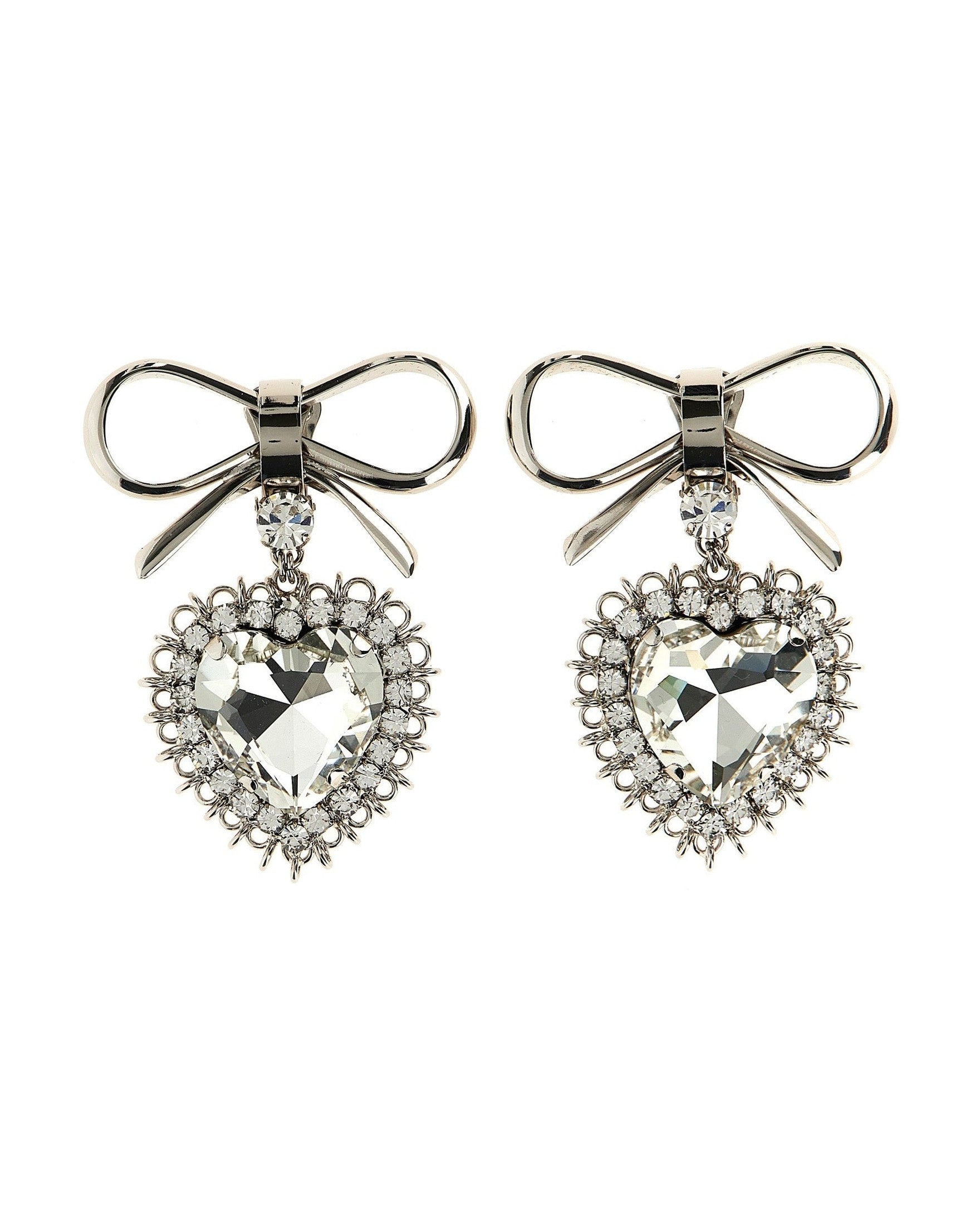 Alessandra Rich Metal Bow Earrings Glam Steals