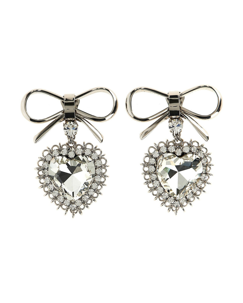 Alessandra Rich Metal Bow Earrings Glam Steals