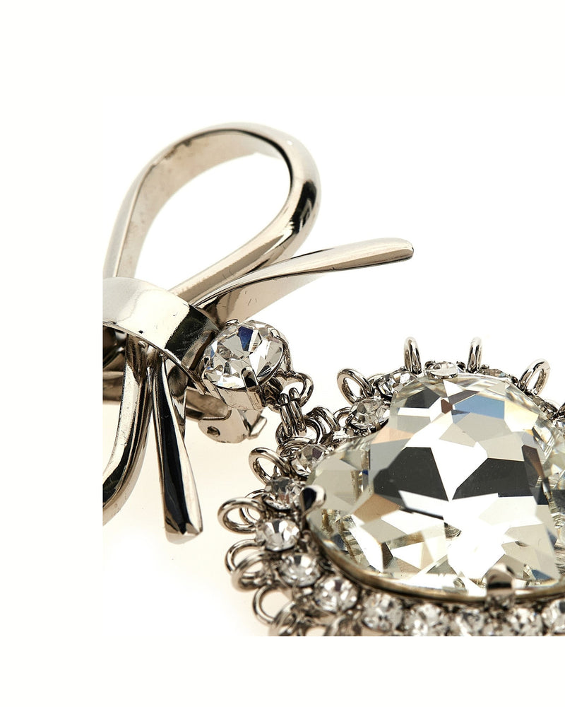 Alessandra Rich Metal Bow Earrings Glam Steals
