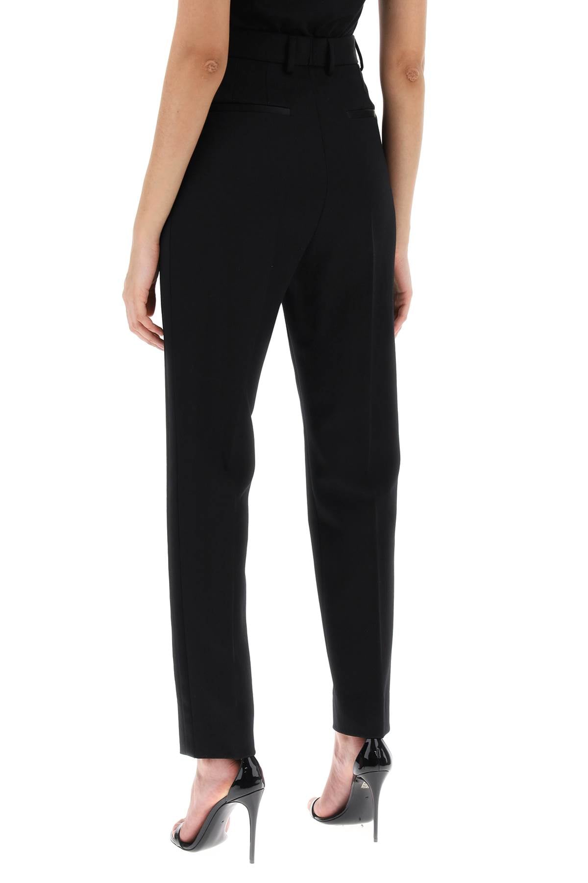 Dolce & Gabbana Wool Gabardine Cigarette Pants