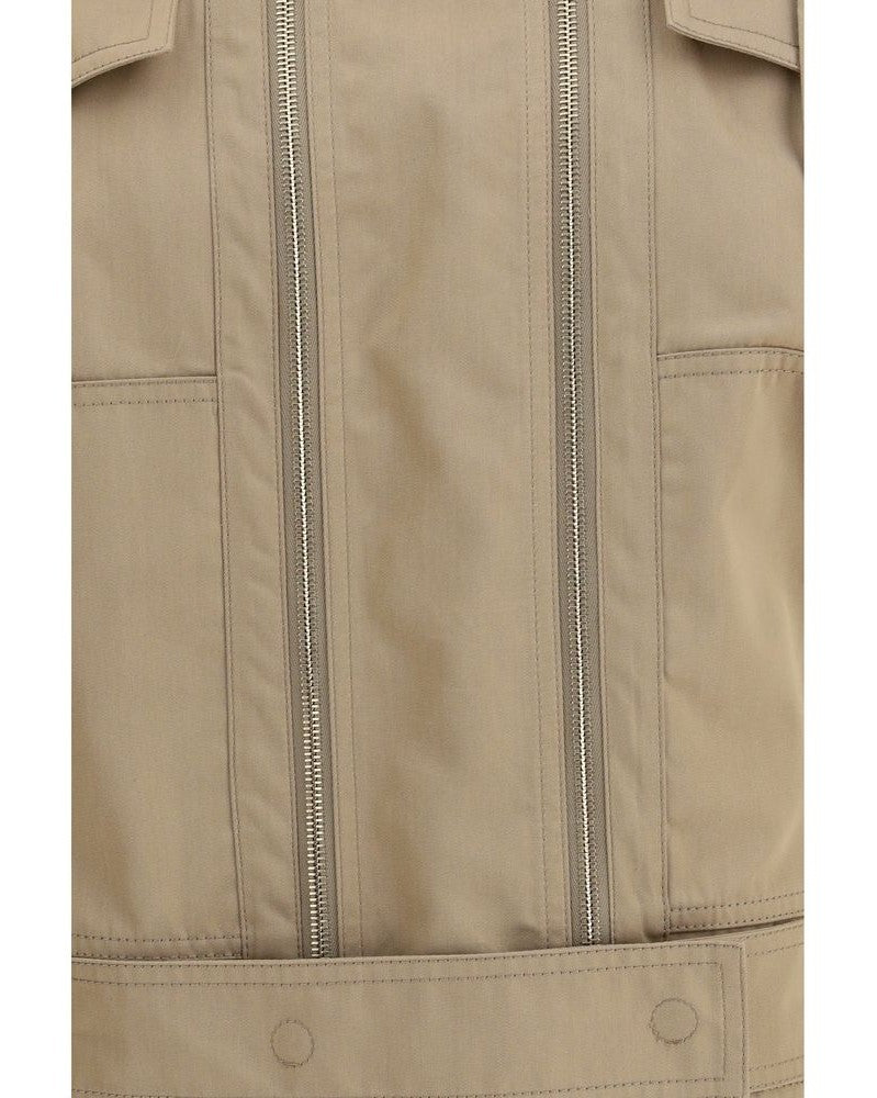 Fendi Beige Cotton Full Length Jacket Glam Steals