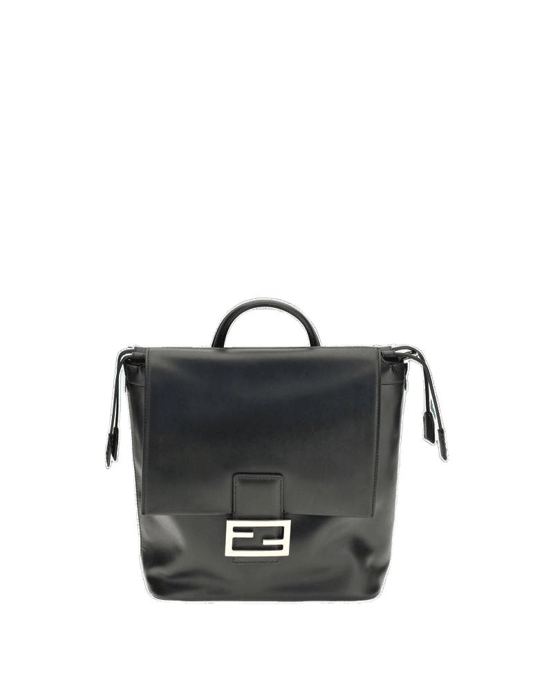 Fendi Black Calf Leather Bos Taurus Backpack Glam Steals