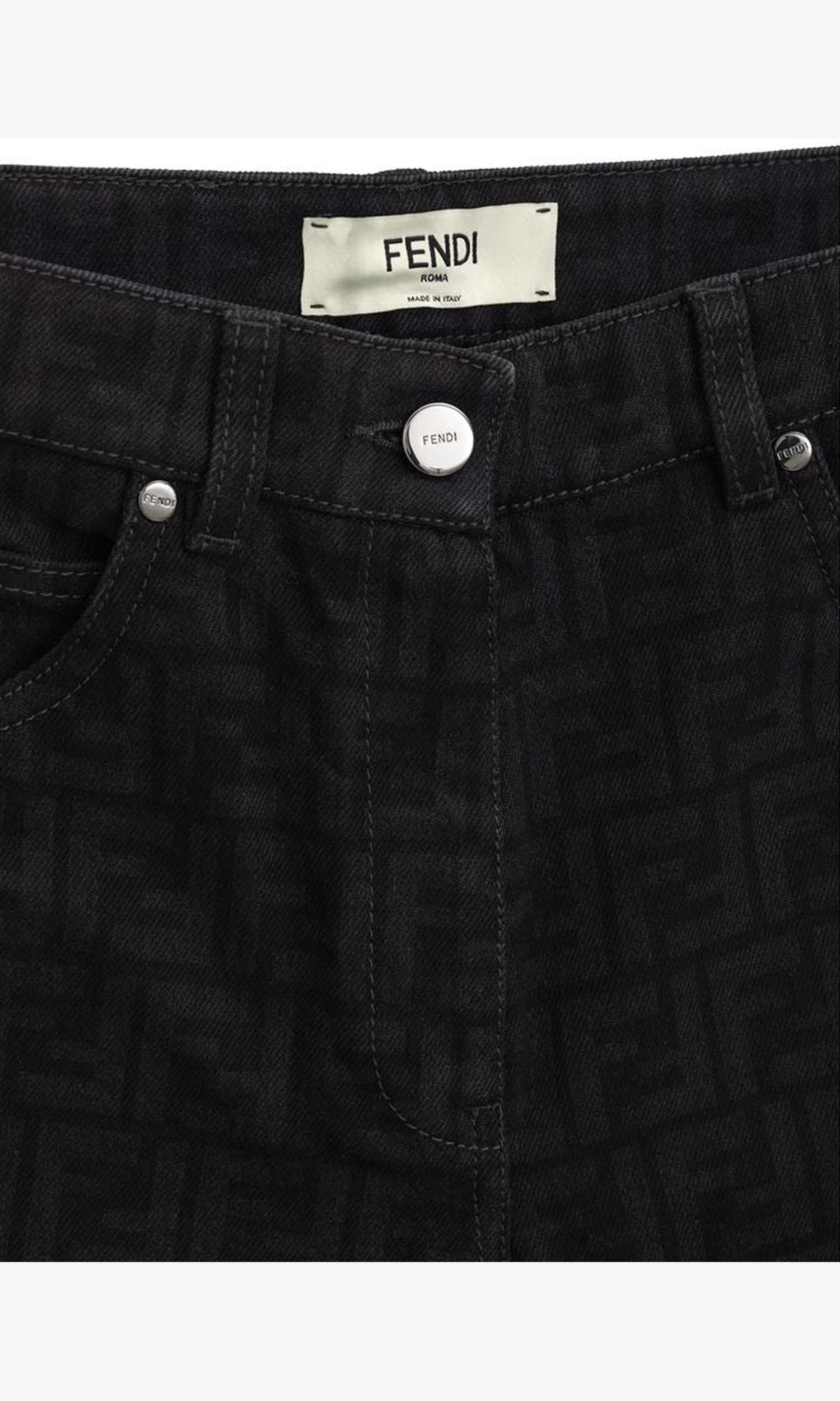 Fendi Black Cotton Jeans Denim Glam Steals