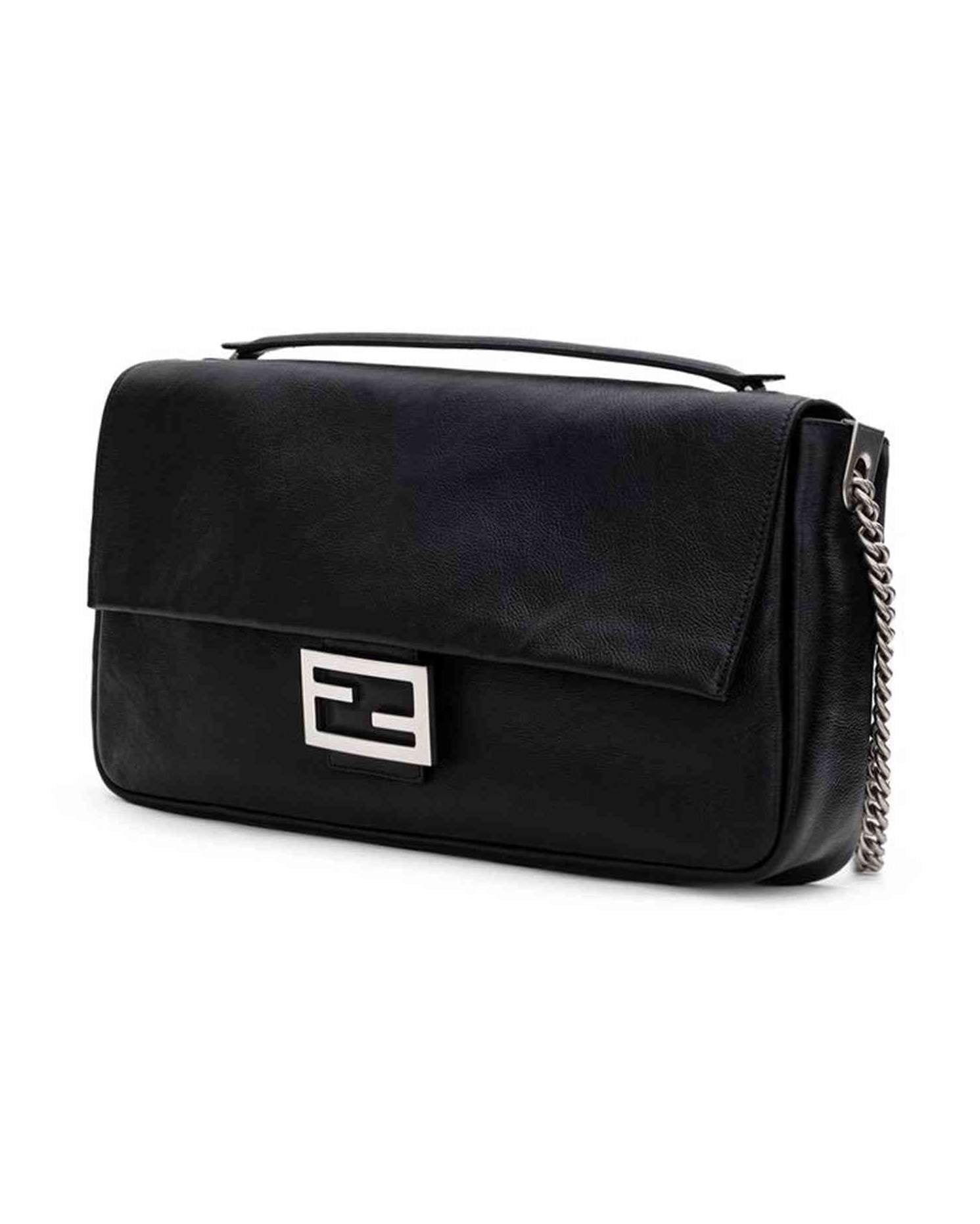 Fendi Black Leather Shoulder Bag Glam Steals