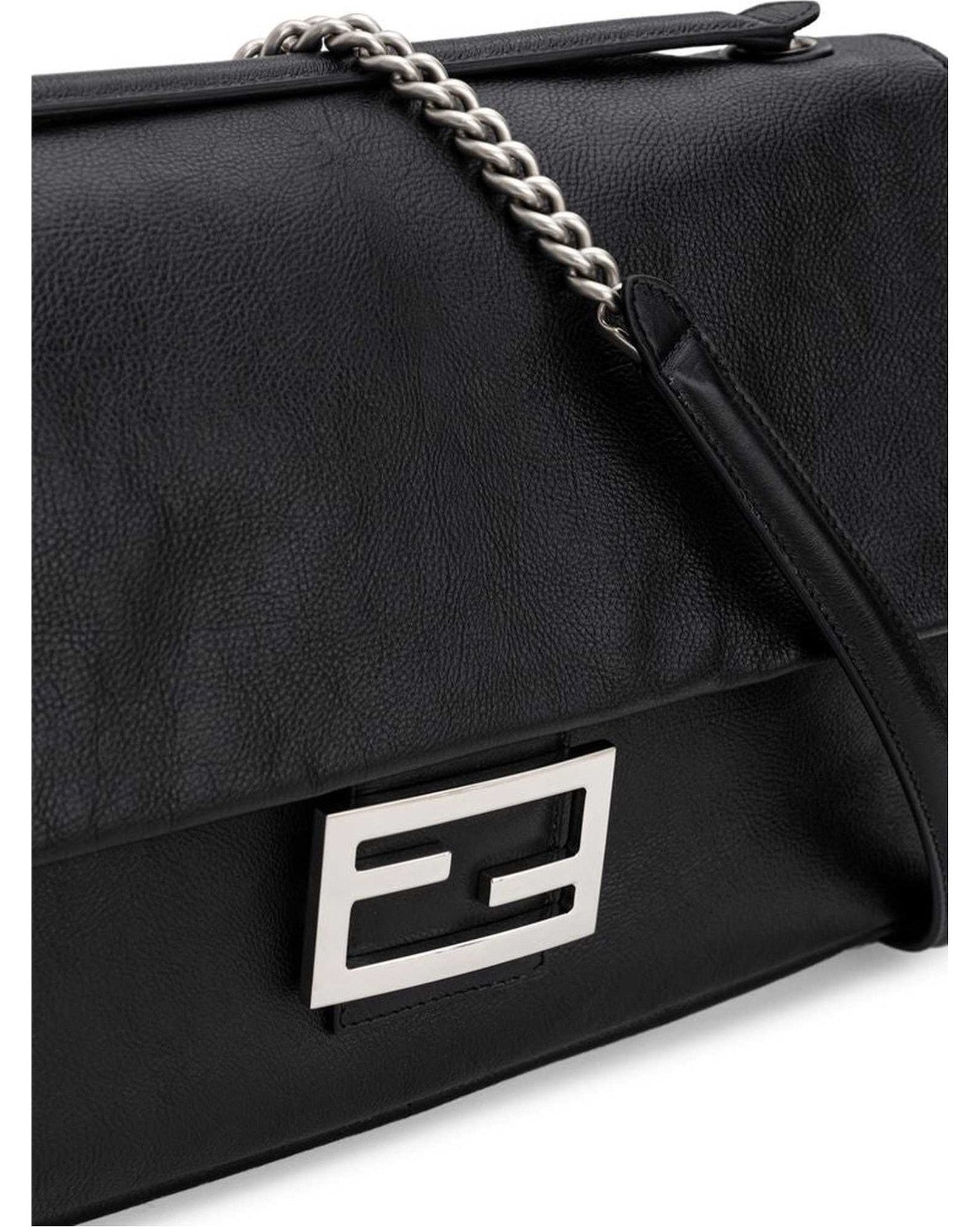 Fendi Black Leather Shoulder Bag Glam Steals