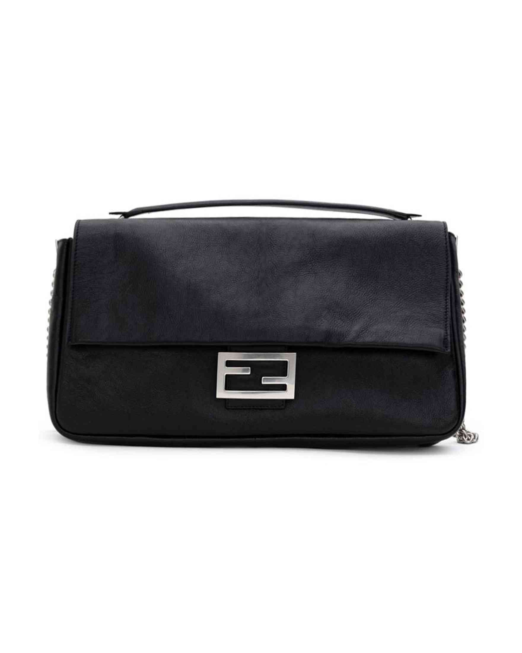 Fendi Black Leather Shoulder Bag Glam Steals