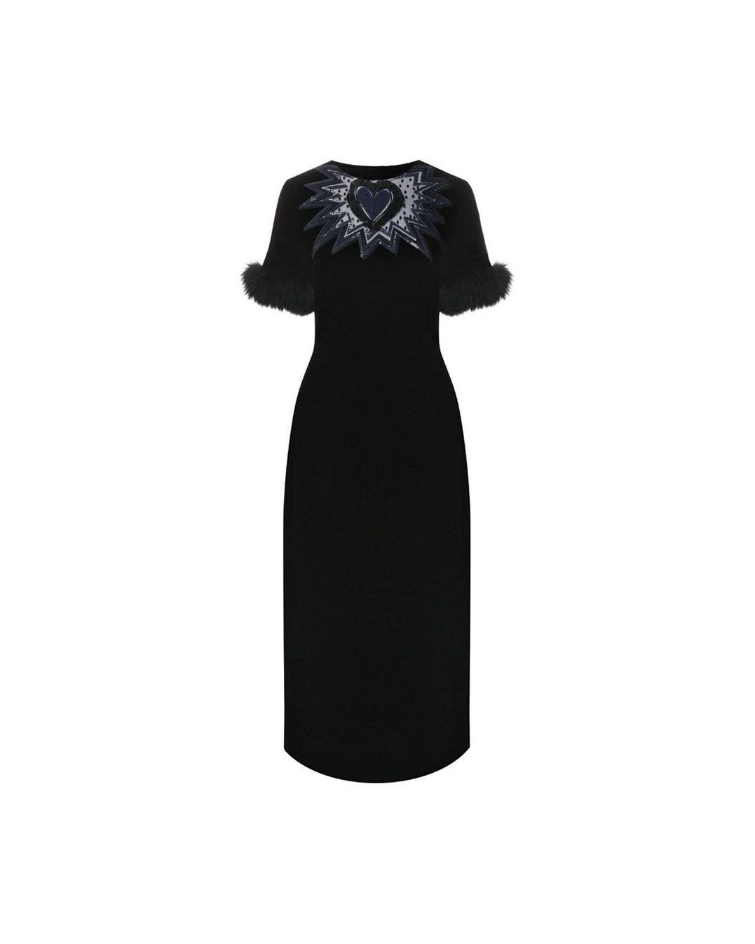 Fendi Black Viscose Cocktail Dress Dresses