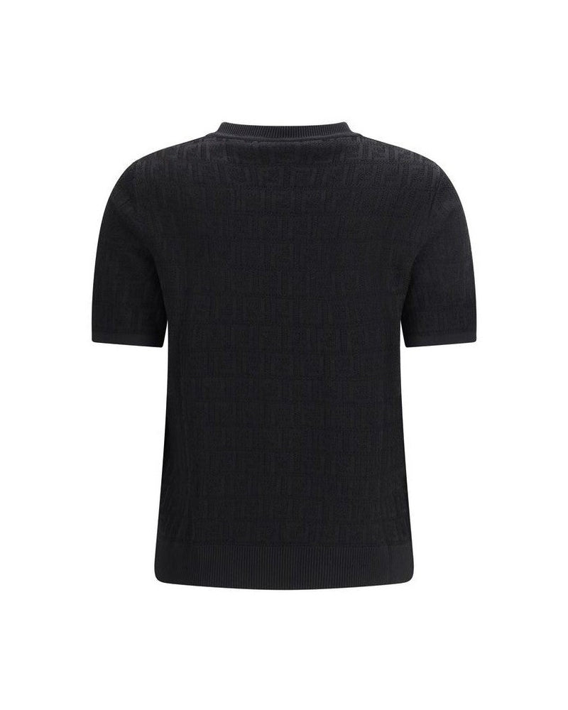 Fendi Black Viscose T-shirt Glam Steals