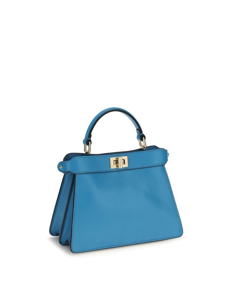 Fendi Blue Calf Leather Bos Taurus Shoulder Bag Glam Steals