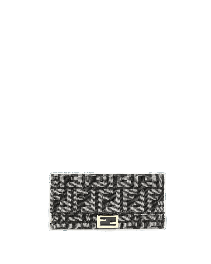 Fendi Blue Cotton Wallet Glam Steals