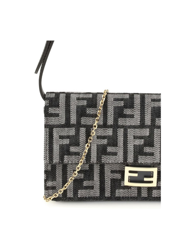 Fendi Blue Cotton Wallet Glam Steals
