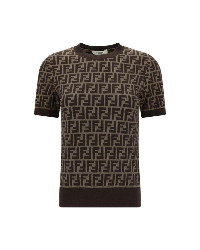 Fendi Brown Cotton T-shirt Glam Steals
