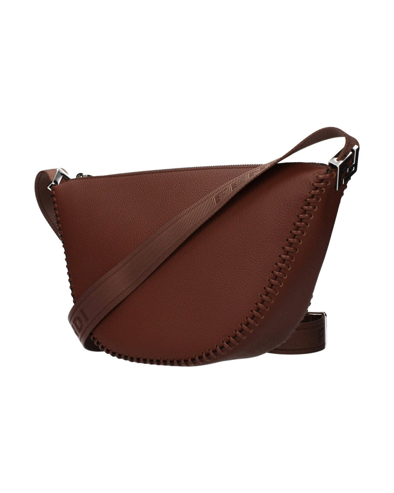 Fendi Brown Leather Crossbody Bag 