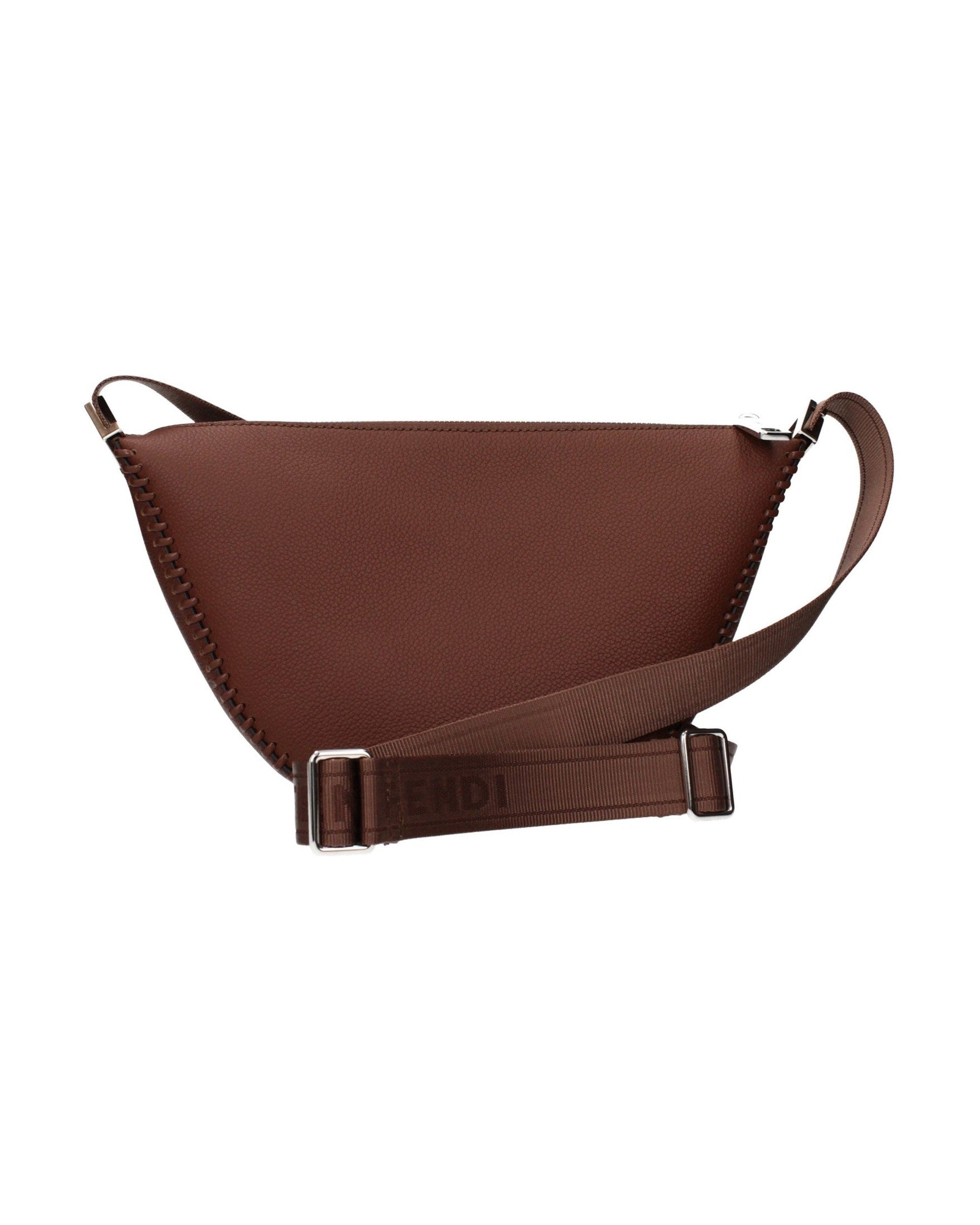 Fendi Brown Leather Crossbody Bag 